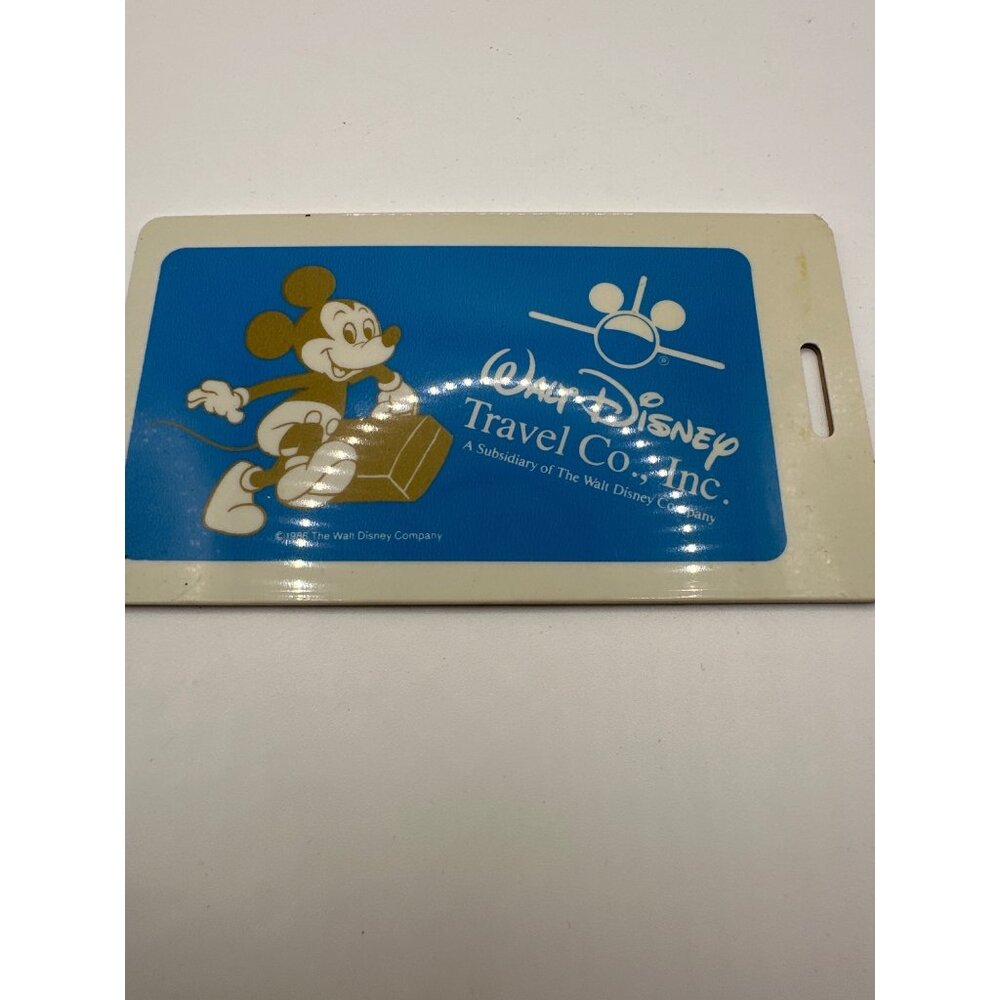 Vintage 1986 Walt Disney Travel Co.‎ Luggage Tag Featuring Mickey Mouse